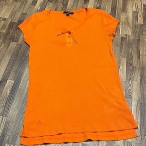 Lauren Ralph Lauren women’s Orange cotton top. Size M.